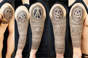 masonic symbol around the world tattoo idea