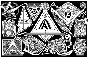 masonic symbol around the world tattoo idea