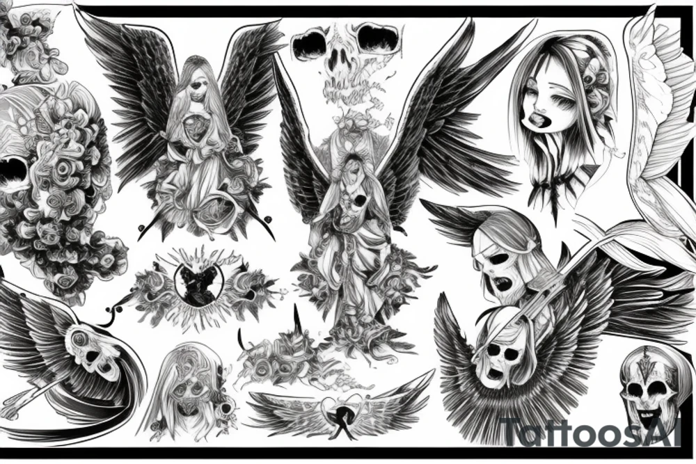 angel seraphim tattoo idea
