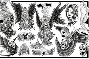angel seraphim tattoo idea