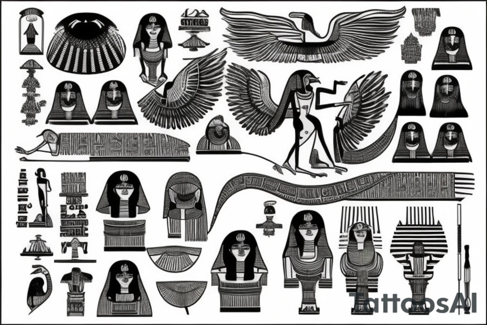 Egypt back tattoo idea