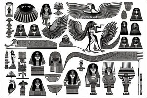 Egypt back tattoo idea