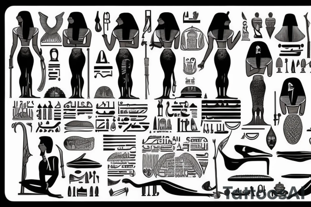 Egypt back tattoo idea