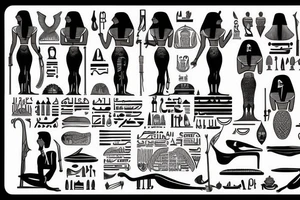 Egypt back tattoo idea
