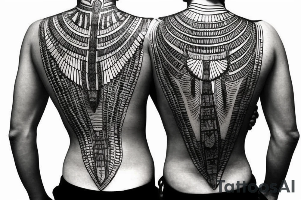 Egypt back tattoo idea
