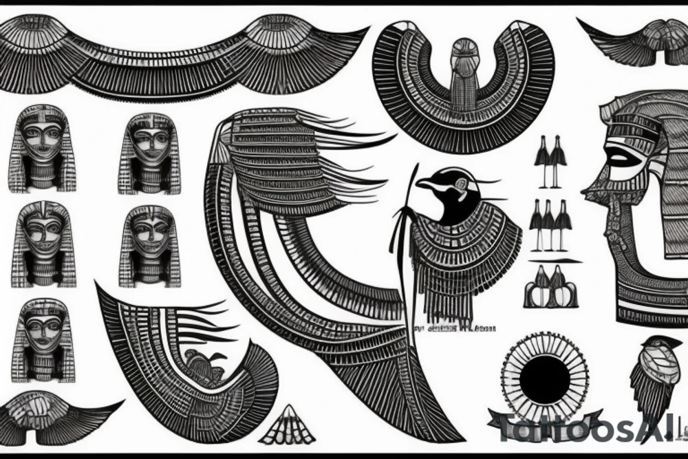 Egypt back tattoo idea
