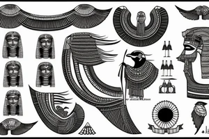 Egypt back tattoo idea