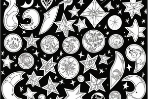 small falling star tattoo idea