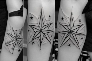 small falling star tattoo idea