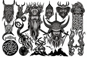 Odin god of Viking tattoo idea