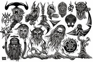 Odin god of Viking tattoo idea