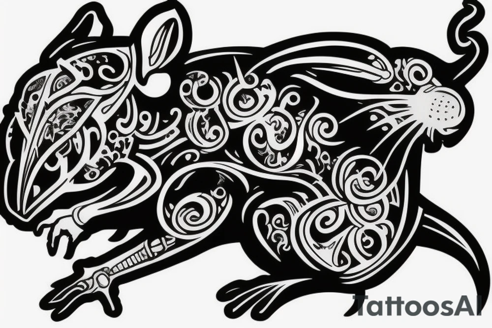 Rat with gun tattoo idea