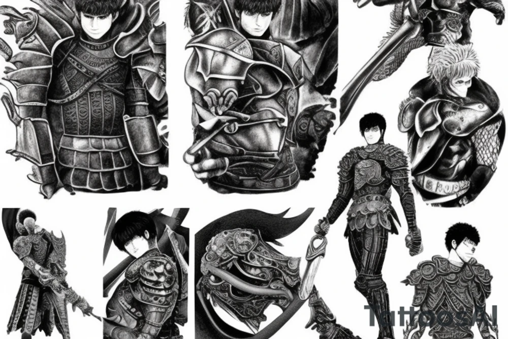 Guts in berserk armour tattoo idea