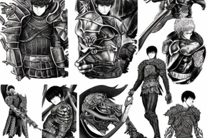 Guts in berserk armour tattoo idea