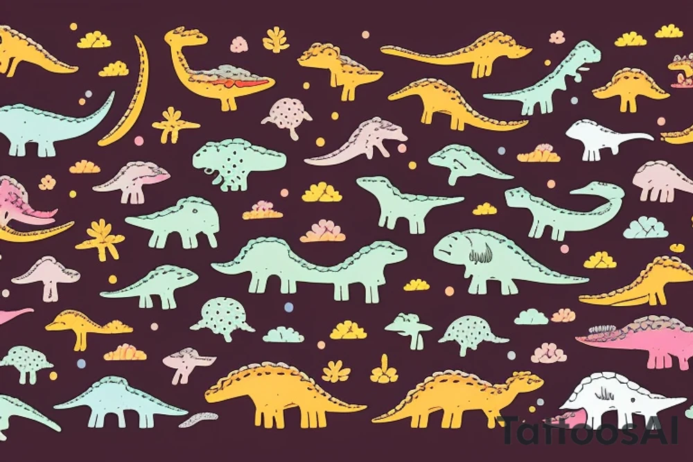 Dinosaur wears sweater tattoo idea