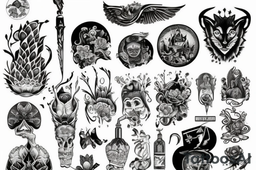 Лампа накаливания с языками пламени tattoo idea