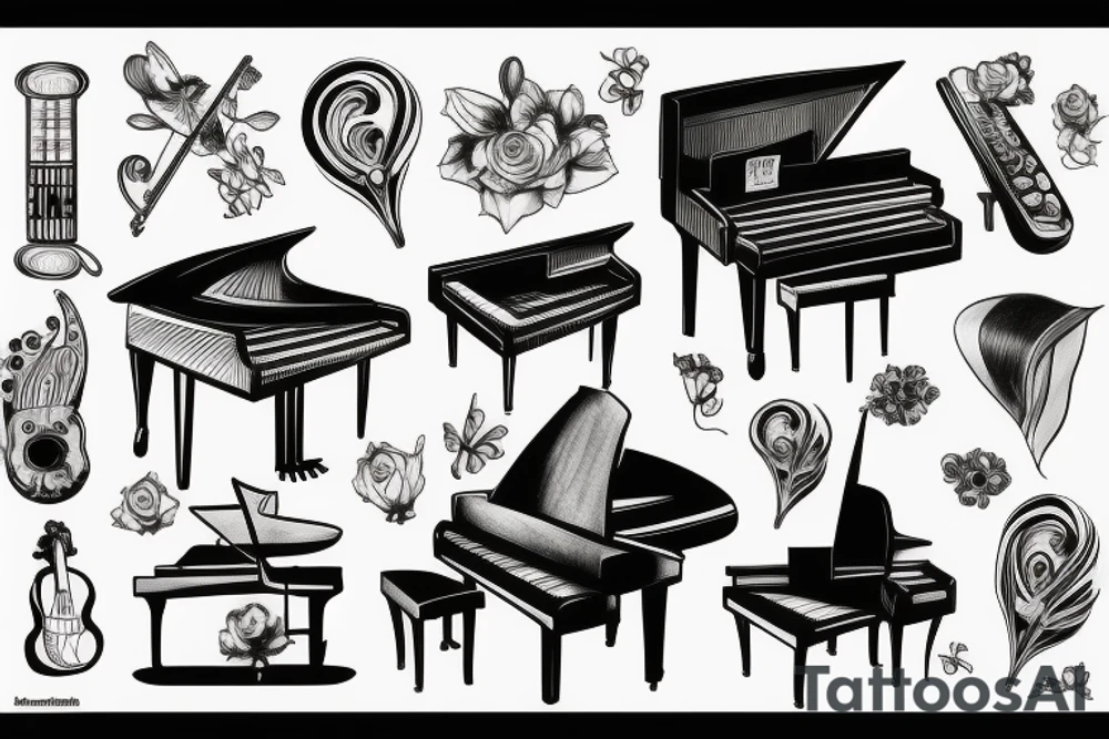 Piano tattoo idea