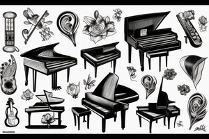 Piano tattoo idea