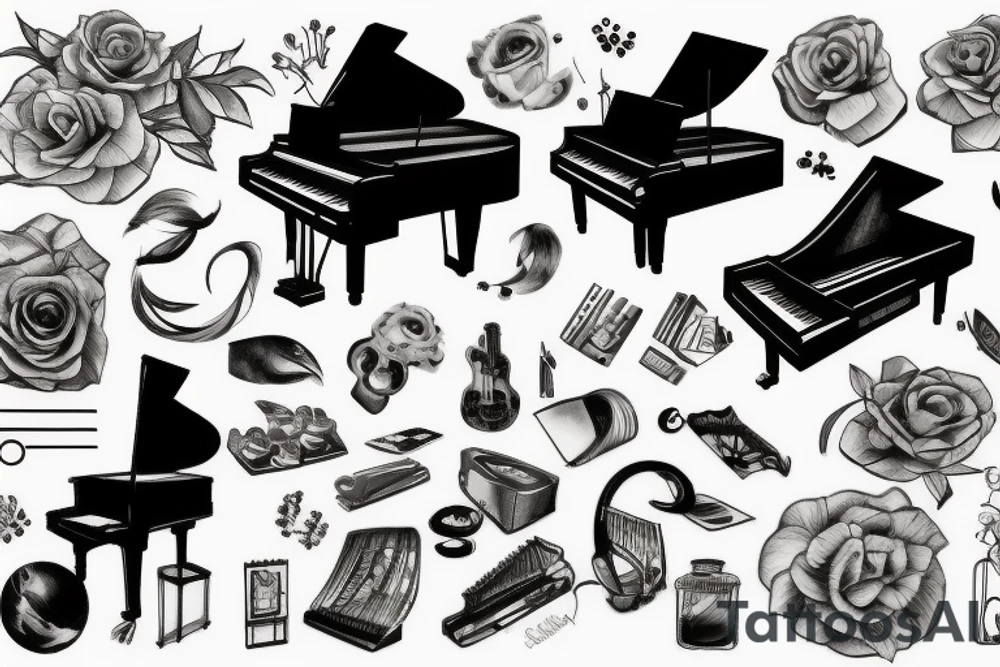 Piano tattoo idea