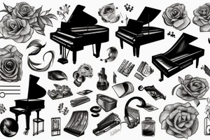 Piano tattoo idea