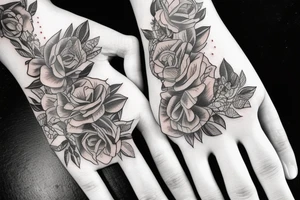 Full hand, boxer, girls, strong, slim tattoo idea