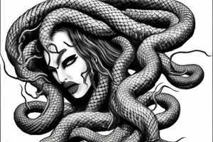 evil medusa gorgon tattoo idea