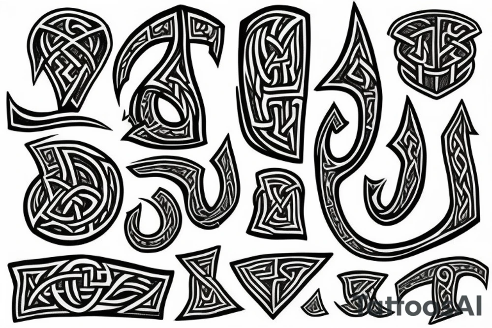 viking runes tattoo idea
