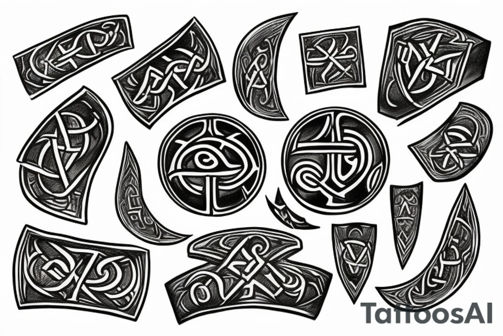 viking runes tattoo idea