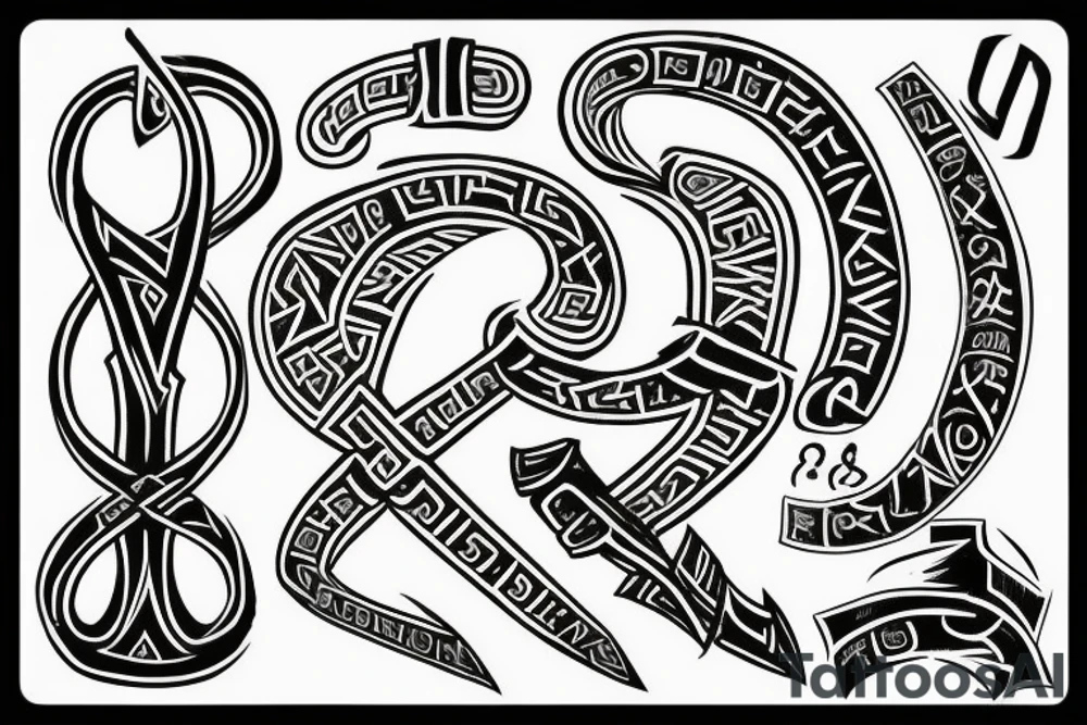 viking runes tattoo idea