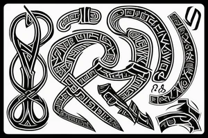 viking runes tattoo idea