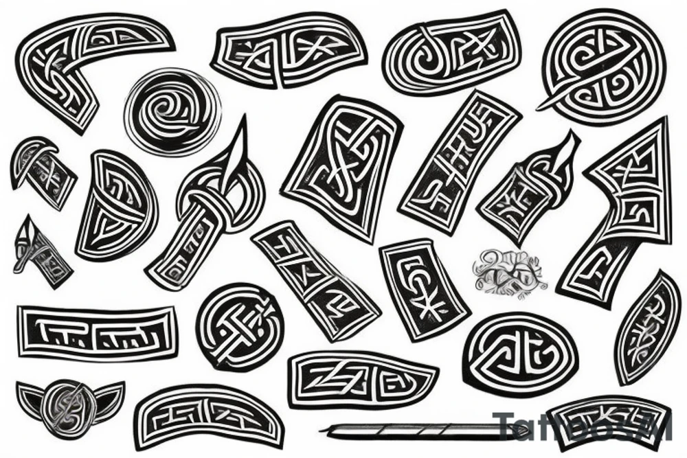 viking runes tattoo idea