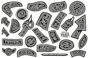 viking runes tattoo idea