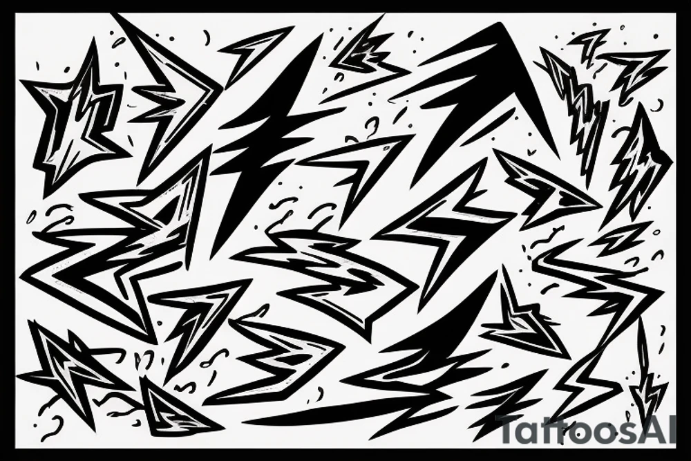 lightning bolts tattoo idea