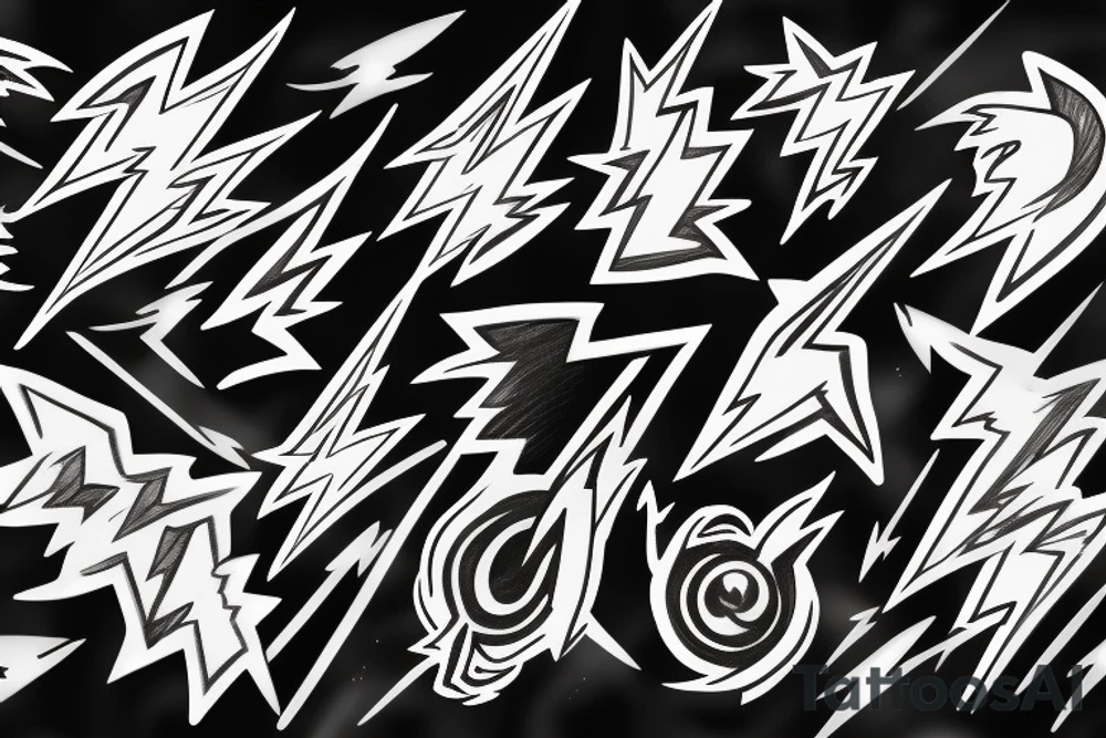 lightning bolts tattoo idea
