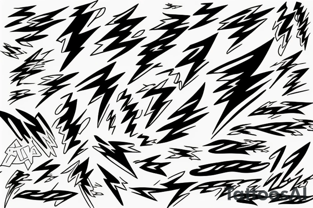 lightning bolts tattoo idea