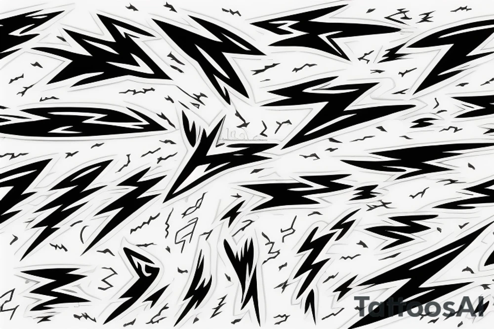 lightning bolts tattoo idea