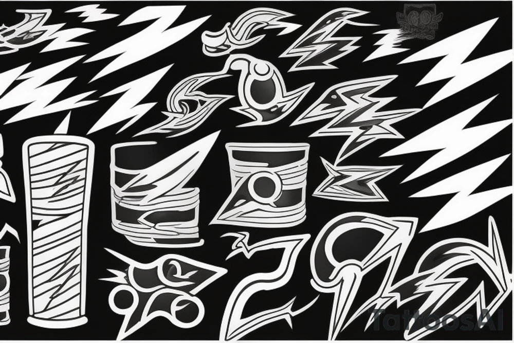 lightning bolts tattoo idea