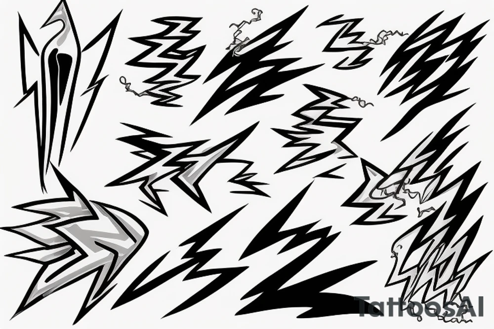 lightning bolts tattoo idea