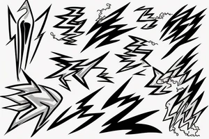 lightning bolts tattoo idea