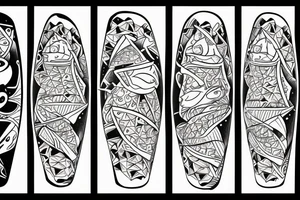 a fish on a skateboard tattoo idea