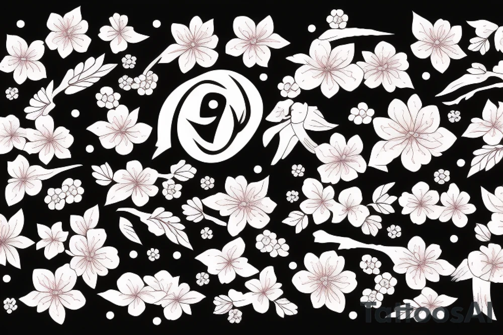 Sakura, falcon, winter tattoo idea