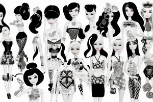 barbie tattoo idea