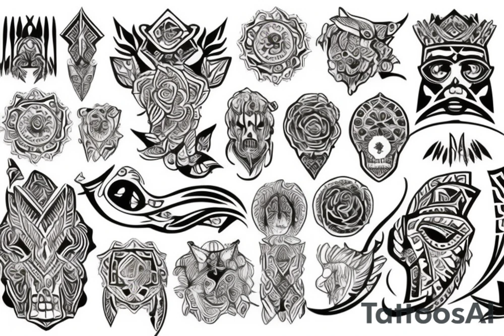 Лес с идущим тигром tattoo idea