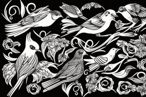 dead bird tattoo idea