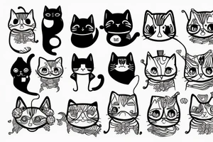 Techno cat tattoo idea