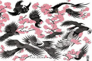 Sakura, falcon tattoo idea