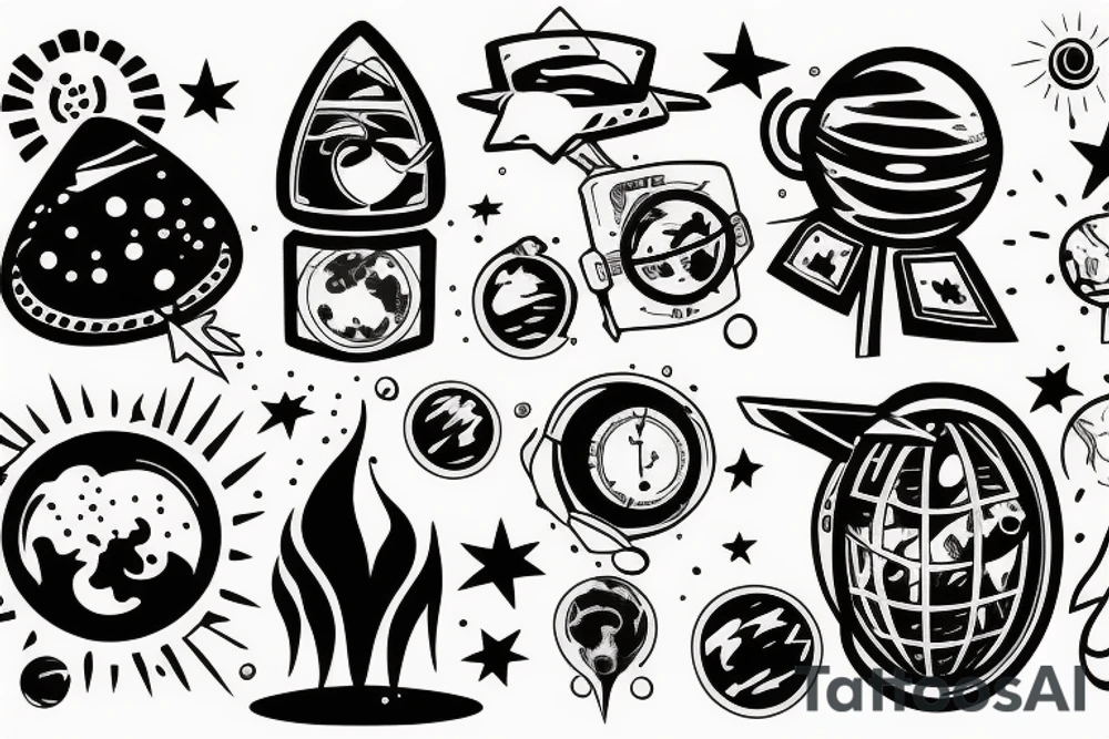 astronaut tattoo idea