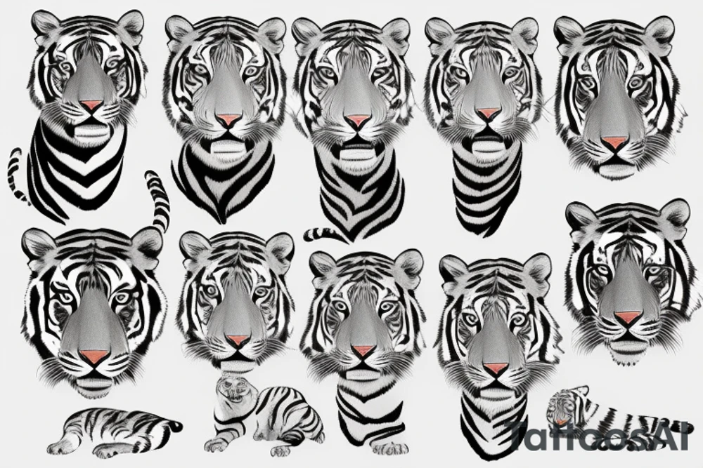 forest with tiger tattoo idea