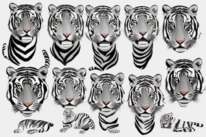 forest with tiger tattoo idea