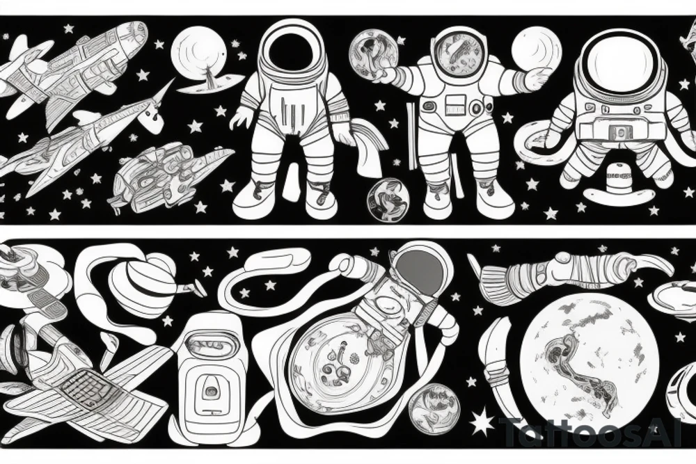 astronaut tattoo idea